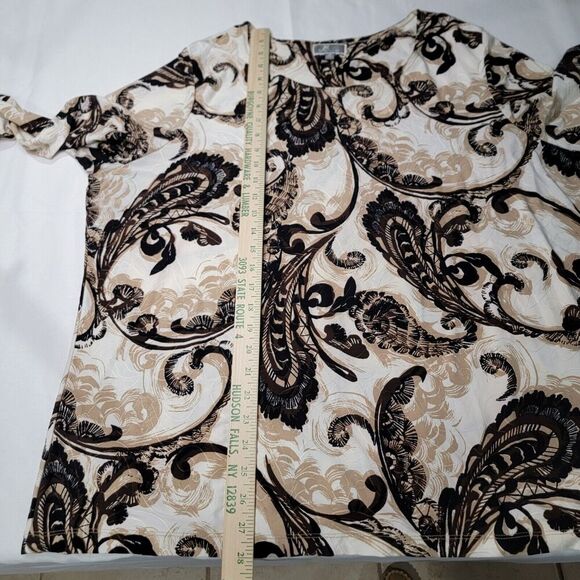 JM Collection Tunic Top Womens 2X Textured Stretch Flowy Pausley Office Career - Picture 8 of 13